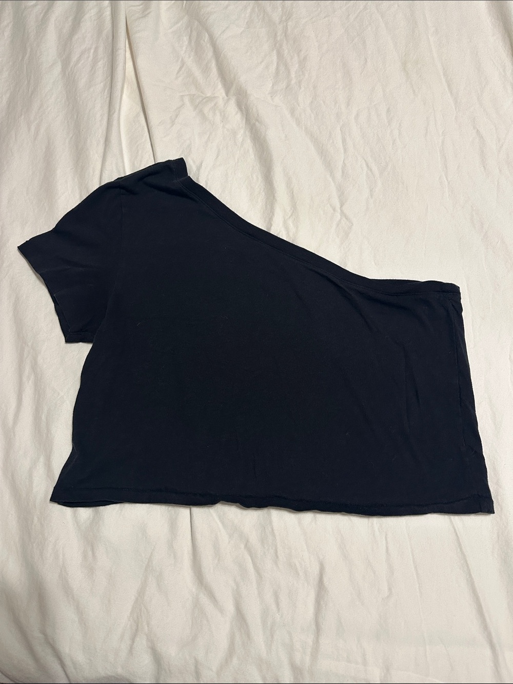 Aerie Black One Shoulder Crop Top